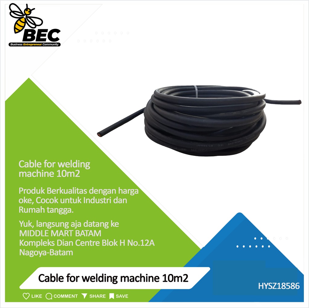 cable for welding machine 10m2