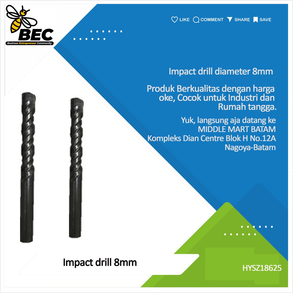 Impact drill   diameter  8mm