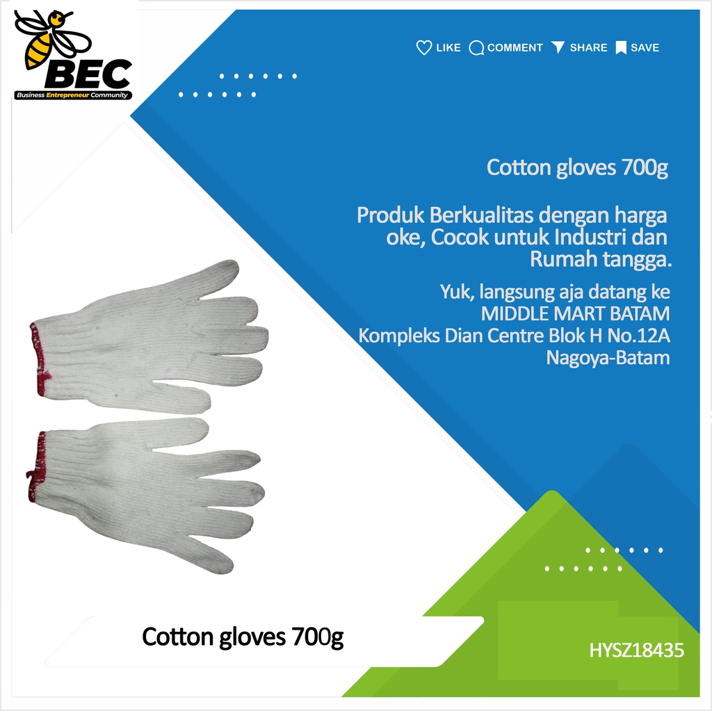 Cotton gloves 700g