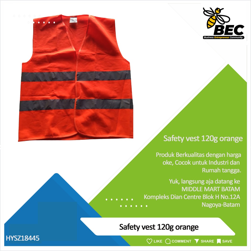 Safety vest 120g orange
