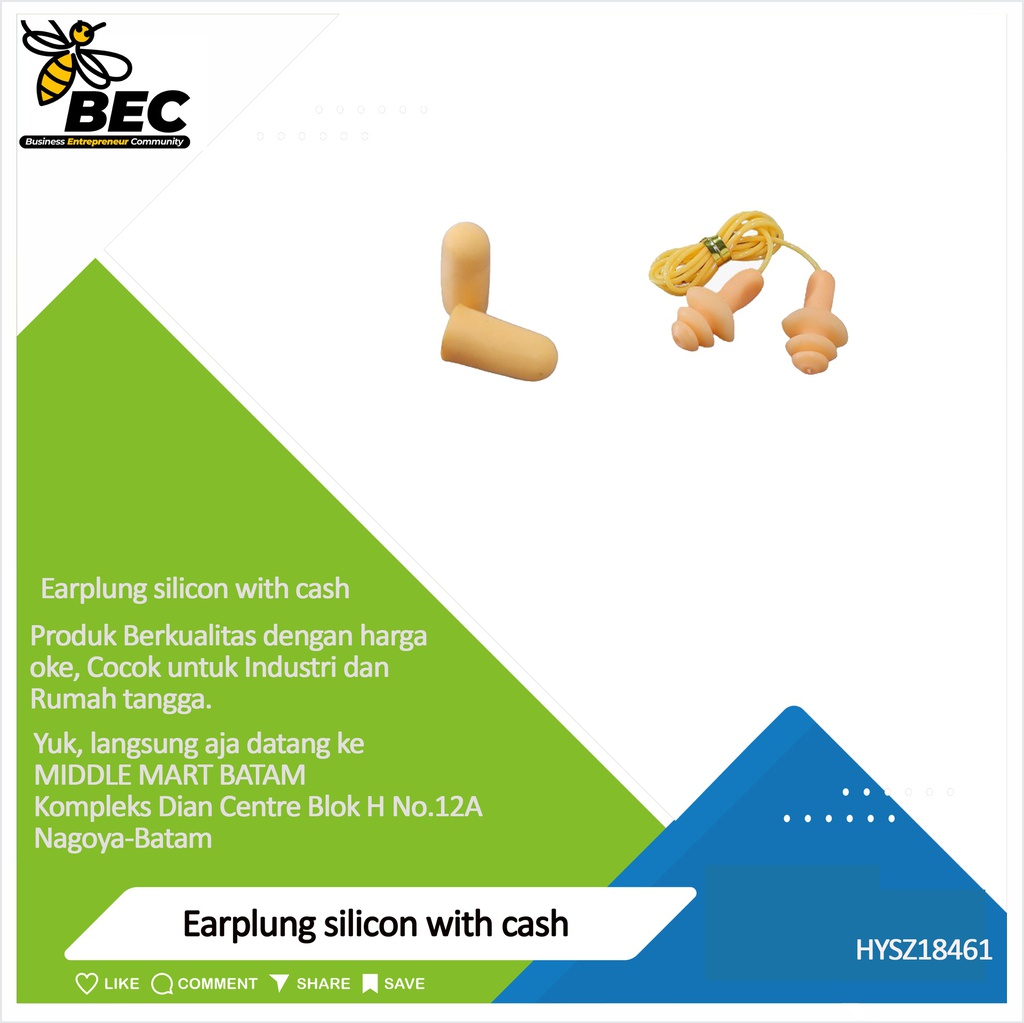 Earplug silicon with cash 