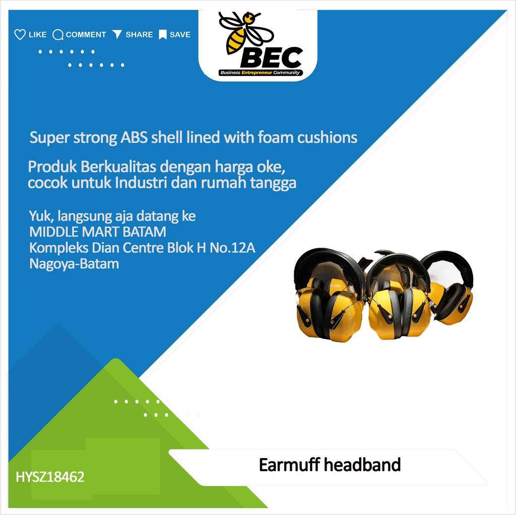 Earmuff headband:Super Strong ABS Shell.Lined with foam cushions.