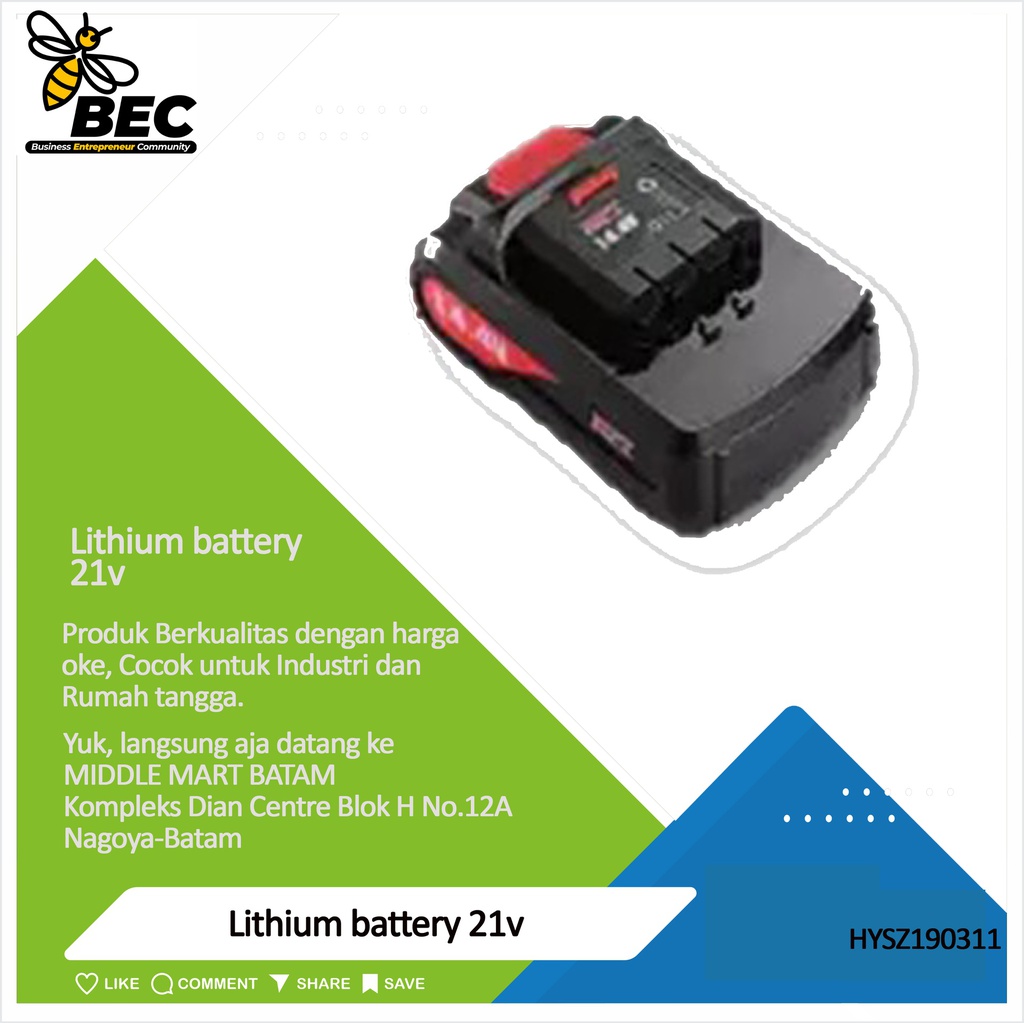 Lithium battery 21v