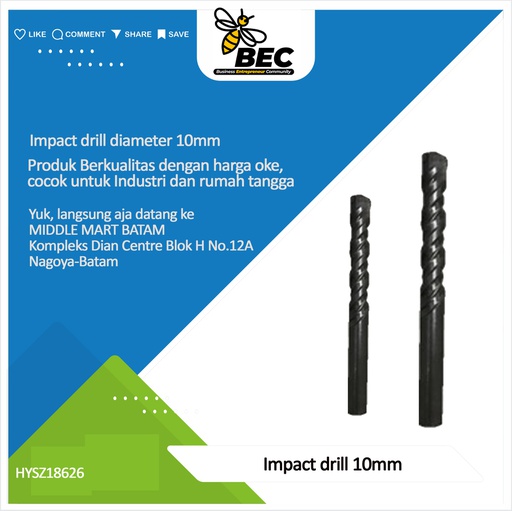 [HYSZ18626] Impact Drill Diameter 10mm