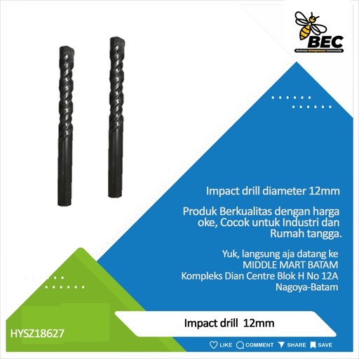 [HYSZ18627] Impact Drill Diameter 12mm