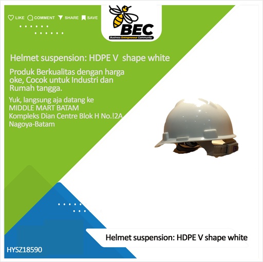 [HYSZ18590] Helmet suspension:HDPE V shape white