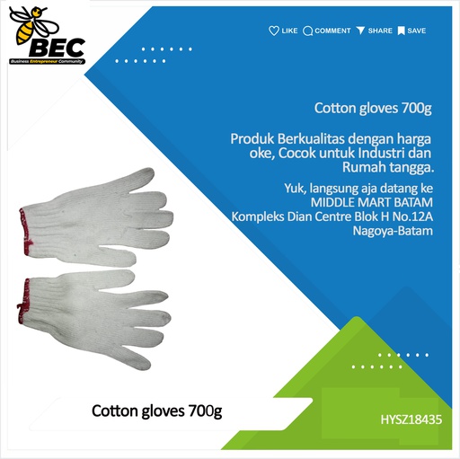 [HYSZ18435] Cotton gloves 700g