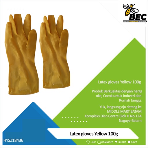 [HYSZ18436] Latex gloves Yellow 100g