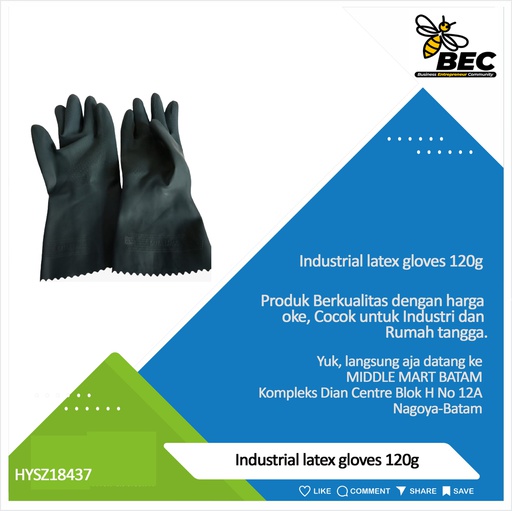 [HYSZ18437] Industrial latex gloves  120g