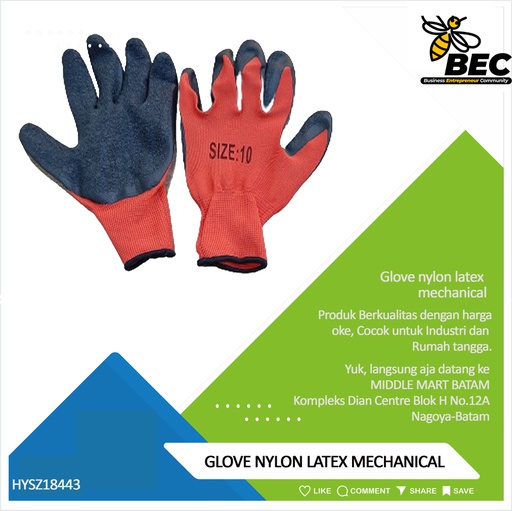 [HYSZ18443] Glove nylon latex mechanical