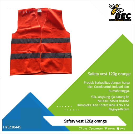 [HYSZ18445] Safety vest 120g orange
