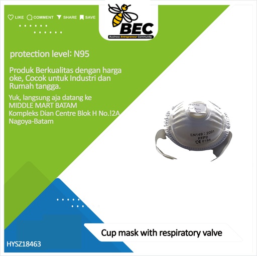 [HYSZ18463] Cup mask  with respiratory valve Protection level: N95