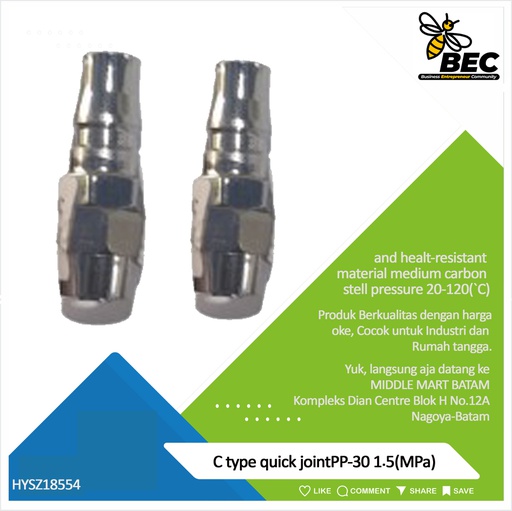 [HYSZ18554] C type quick joint PP -30  1.5 (MPa) and heat-resistant material medium carbon steel pressure 20-120 (℃)