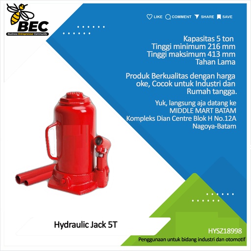 [HYSZ18998] Hydraulic Jack  5T 